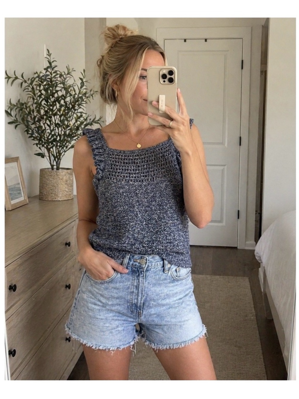 Madewell Blue Knit Tank
